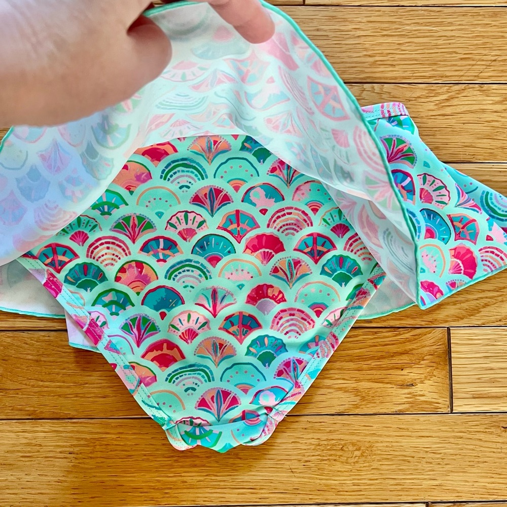 🧜‍♀️Sz 8 SeeetHoney Micah Rash Guard - Mermaid Shells 2 piece swimsuit! - Picture 3 of 4